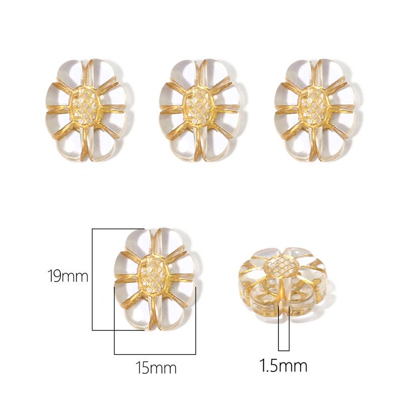 Baroque Gold-painted Acrylic Beads for DIY Necklace & Bracelet Accessories