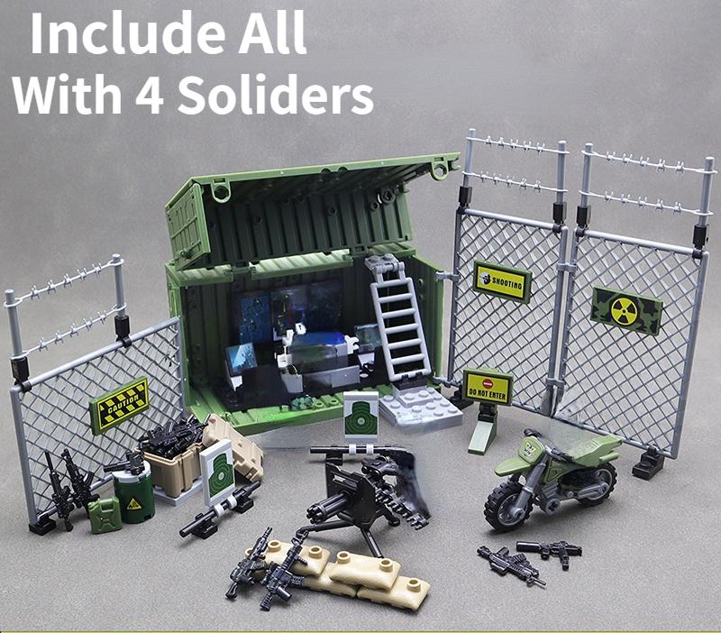 MOC Thunder Combat Command Center Bausteine ​​Militärbausteine ​​Spielzeug für Jungen