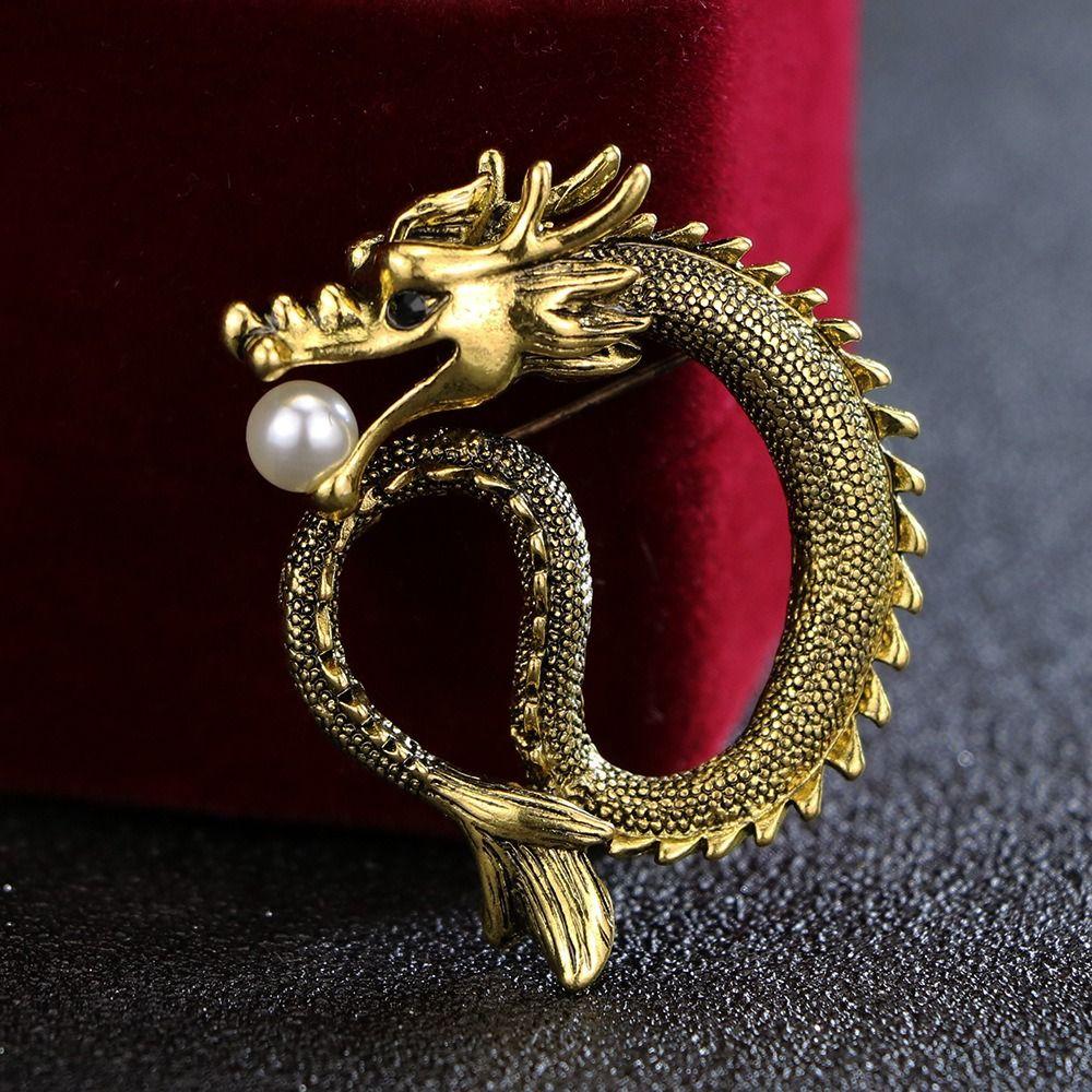 Dragon Dragon Totem Brooch Vintage Fly Dragon Brooch Jewelry Gifts Dragon Brooch Pins  Women