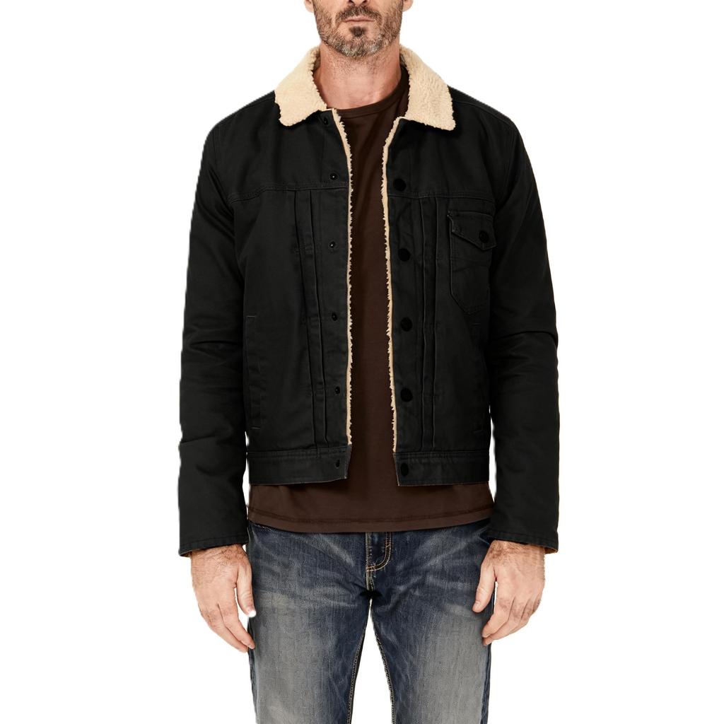 Men's Plus Velvet Autumn-Winter Cotton Workwear Coat - High Quality, European Large Size, Stylish & Handsome