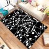Dice Pattern in Black and White Patterned carpet, non slip mat suitable for living room and bedroom sofas