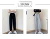 Women's Gray & Black Sports Leggings - 2023 Spring/Summer Casual Sweatpants