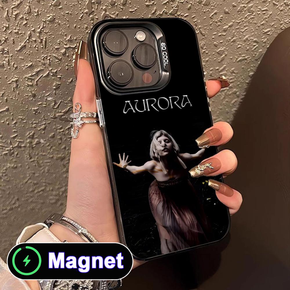Aurora Aksnes Translucent MagSafe Mobile Phone Case for iPhone 17 16 15 14 13 12 11 Air Pro Max Plus Colorful Cover