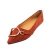 Fashion Flat Shoes Women's New Fashion Summer Autumn New Suede Surface Shallow Mouth Pointed Toe Large Size Women's Shoes