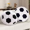 Kids' Ball Plush Pillow - Compressible Soft Long-Haired Soccer, Basketball, Baseball & Stuffed Animal Bed Cushion with Team Logos-Like Patterns