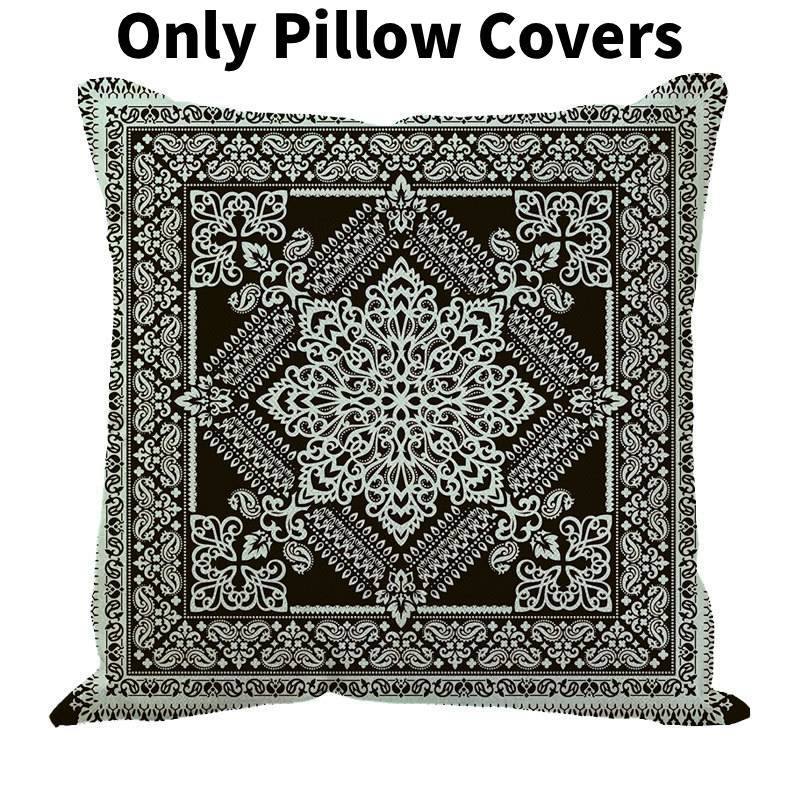 

Retro Colorful Palace Printed Pattern Without Pillow Core Plush Pillowcase Style P