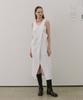 320SHOWROOM Two-Way Wrap Sleeveless Long Linen Dress White