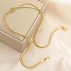 Golden Double Snake Chain Love Knot Pendant Necklace For Women Minimalist Jewelry Gift