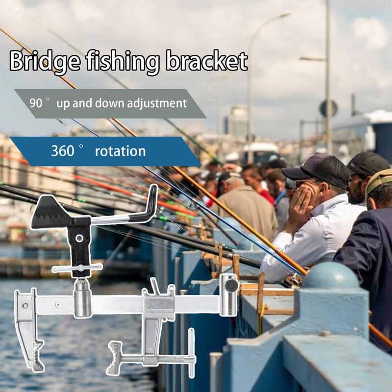 Boat Fishing Rod Holder 360 Degree Adjustable Clamp Fishing Rod Stand Holder Pole Support For Boat Fishing Accessories Bracket