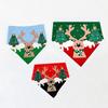 Pet Christmas Triangle Scarf, Elk Print Dog Saliva Scarf, Cat Scarf Pet Jewelry