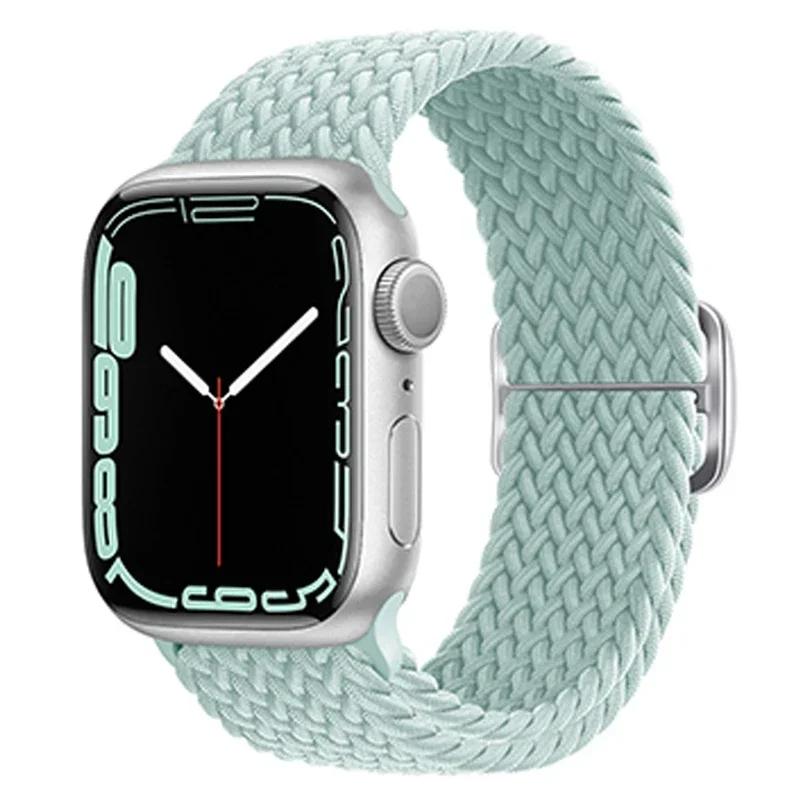 Nylon Strap for Apple Watch Ultra 2 Band 49mm 40mm 44mm 41mm 38 45mm Elastic Braided Loop Bracelet IWatch Series 9 8 7 6 SE 5 4