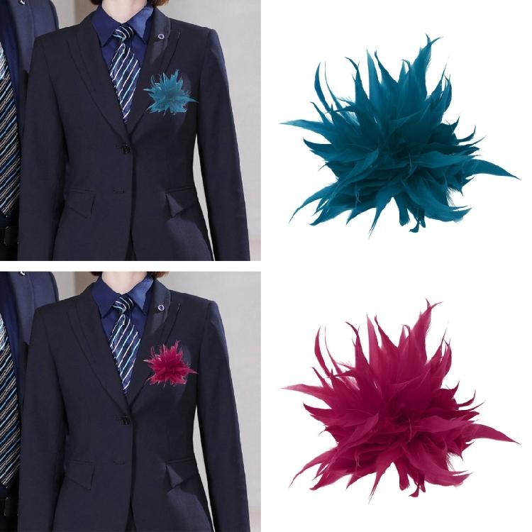 Spilla Fiore di Piuma per Celebrazione Banchetto Bomboniera Corsage Floreale & Spilla