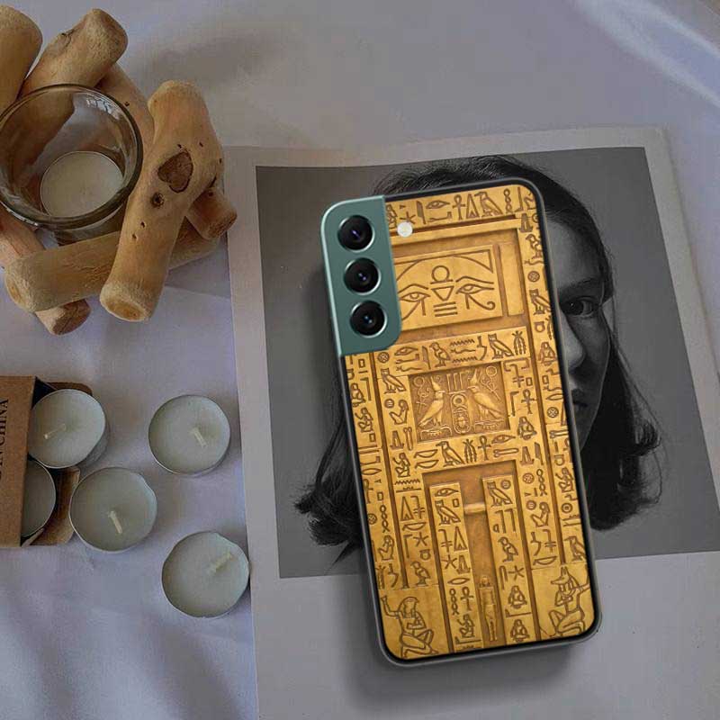 Egypt Pharaoh Mural Phone Case For Samsung A02 A03 A03S A04 A04S Galaxy A55 A35 A25 A15 S10 Lite A9 A8 A7 A6 Plus A90 A80 Cover
