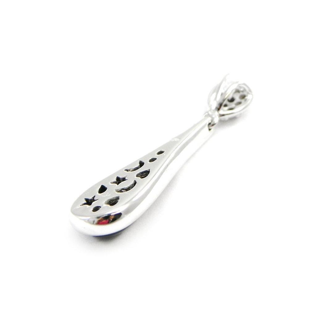 Les Trésors De Lily [F6313] - Silver 'Obao' Onyx Pendant