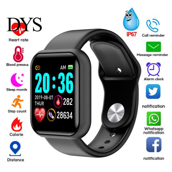 Y68 Waterproof Heart Rate Blood Pressure Monitor Smart Bracelet for iOS Android