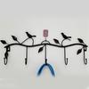 Birds Metal Wall Coat Rack and Hat Rack Multi-function Mounted Hook Hangers for Livingroom Bedroom Wrought Iron Coat Hook