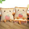 Two-in-One Embroidery Throw Pillow and Quilt: Logo Print Cushion for Bed, Car, Office, or Nap