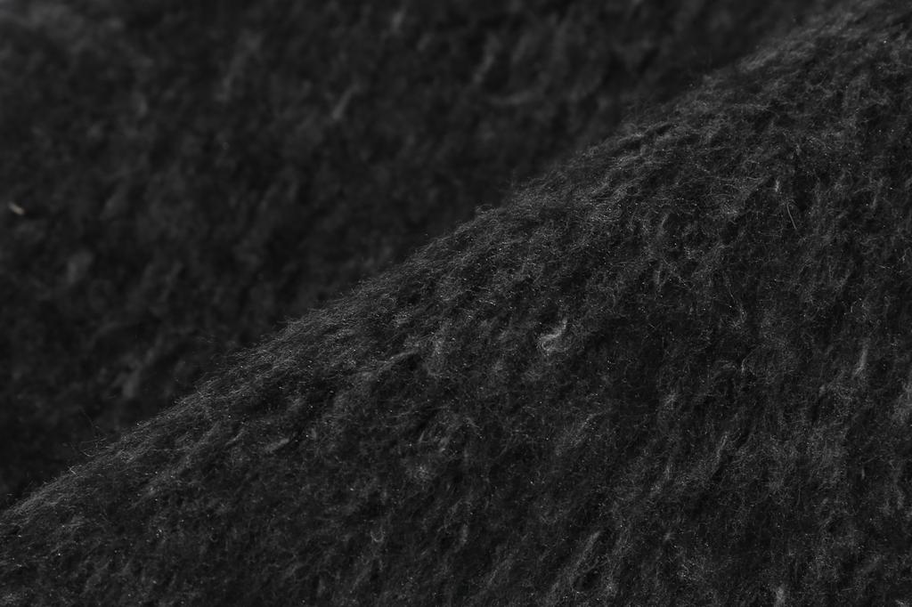 BASEMOMENT Bulky Brush Crewneck Knit Charcoal