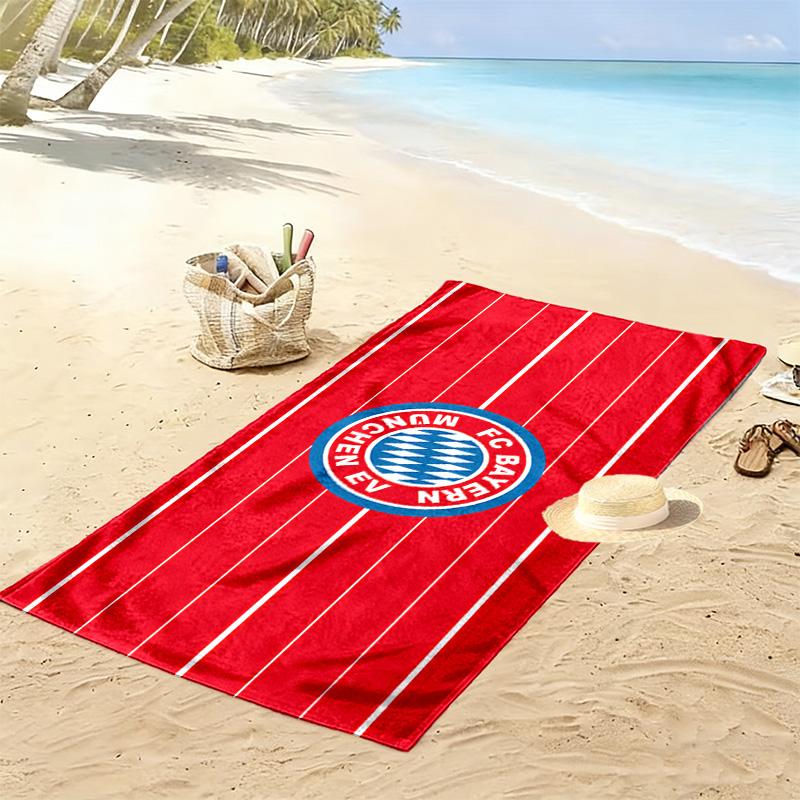 Asciugamano da Spiaggia con Stampa FC Bayern Monaco, Asciugamano Grande Morbido Asciugatura Rapida per Spiaggia Campeggio Nuoto