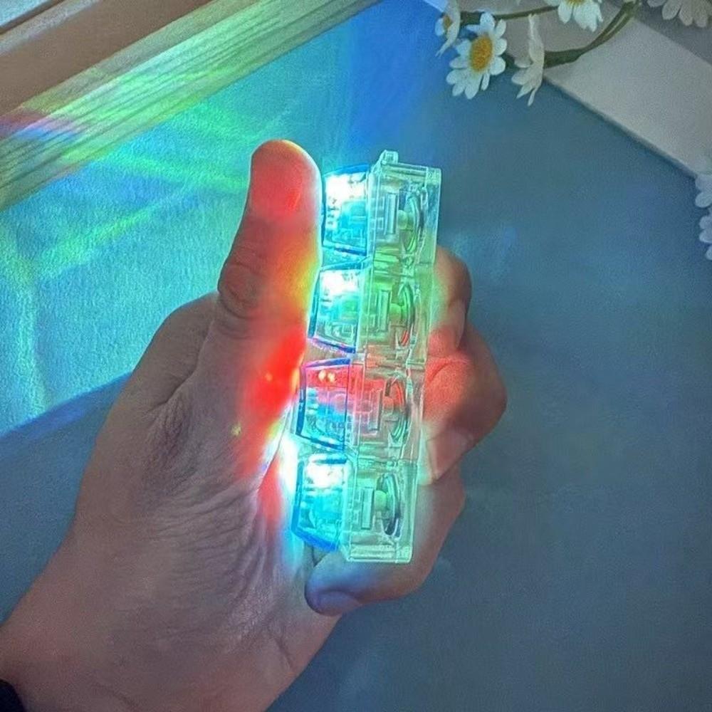 Funny Fidget Keyboard with LED Transparent Shaft Decompression Keyboard  Pass Time