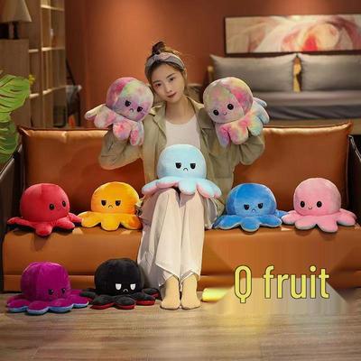 Reversible Octopus Plush Doll - Double-Sided Face-Changing Toy Gift