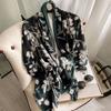 Luxury Brand Autumn and Winter Women New Style Fashion Color Matching Print Silk Scarf Lady Popular Headcloth Beach Shawl