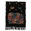 Embroidery Cashmere Scarfs Women Winter Tippert Flower Pashmina for Women Winter Warm Shawl Tassels Vintage Scarves for Ladies