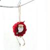 Antler Deer Santa Claus Wool Felt Ornaments Wooden Elk Christmas Tree Decoration Hanging Pendant
