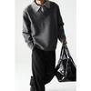 Retro V-Ausschnitt Zweiteiliger Strickpullover - Herren Herbst/Winter Entspannter Stil