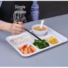 Commercial Melamine 4-Compartment Food Tray