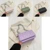 Trendy Casual Women's Small Square Bag Elegant Chain Strap Crossbody Purse