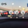 Car Dashboard Decorations Shaking Cartoon Animal Flower Ornament Car Accessoriea Home Office Desk Decoration with Spring