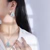 European and American fashion jewelry female simulation Paraiba diamond color separation set 8 * 12