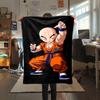 1PC Krillin  Print Flannel Blanket, High quality All Seasons, Home Decor, Warmth and Comfort, Perfect for Christmas Gifts