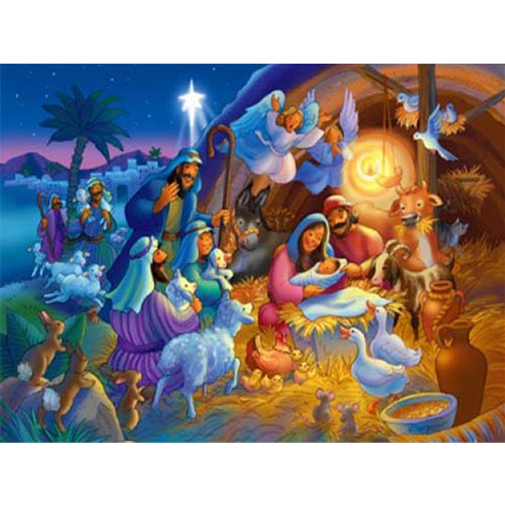 3D Full Square Diamond Painting Jesus Birth Craft Kit Handicraft Diamond Embroidery Religion Art Rhinestone Home Decor