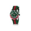 Dive Series Quartz Watch Green Dial Women Watches Red Steel YA136339