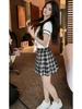Korean Style Sailor Collar T-Shirt & Pleated Skirt JK Uniform Set for Middle East & Southeast Asia