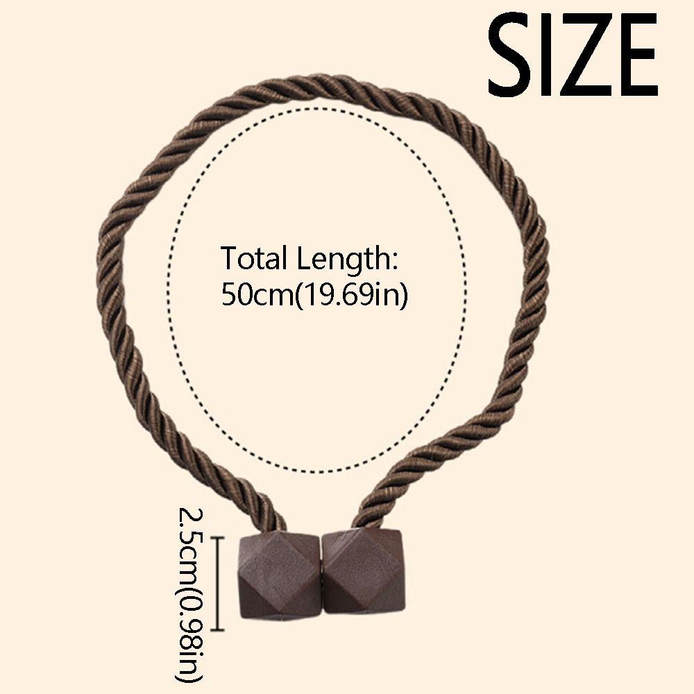 2Pcs INS Window Curtain Buckles Adjustable Magnetic Curtain Strap Curtain Holders  Home Decoration