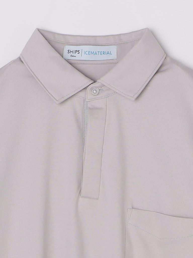 Ships Colors Silket Smooth Polo Shirt, Cool To the Touch, Antibacterial and Odor Resistant, Light Gray, Medium, 212120038