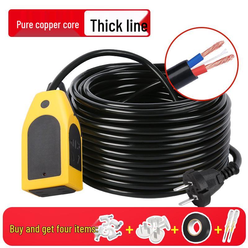 

Pure Copper 2-Core Outdoor Household Power Cord, Soft Sheathed Wire (1.5/2.5/4 Sq) 5m, 1.5 sq mm