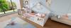 Letto Basso, 90x190 cm, Letto per Bambini, Sponda a Casa, Sponda con Blocco, Legno di Pino, Bianco