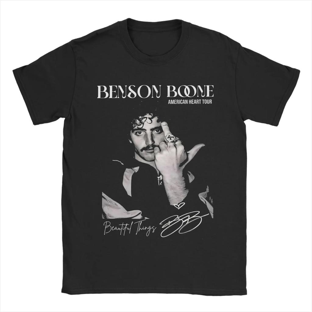 Camiseta Musical de Gira de Conciertos de Benson Boone para Hombres Mujeres Idea de Regalo Camisetas Ropa de Algodón Cantante