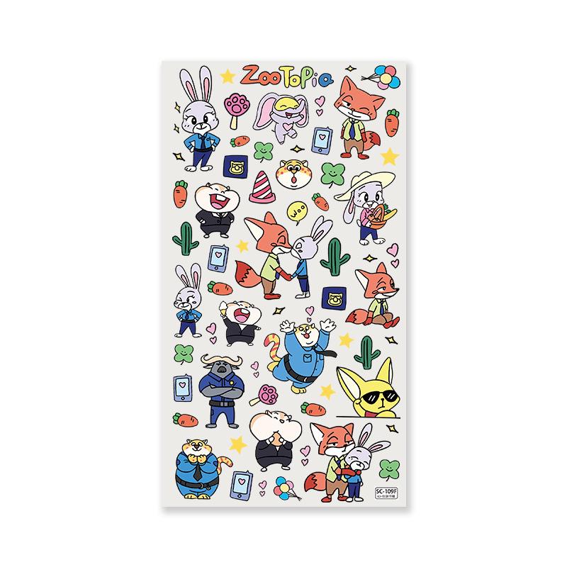 Zootopia 6D Embossed Cute Cartoon Sticker for Mobile Phone Camera