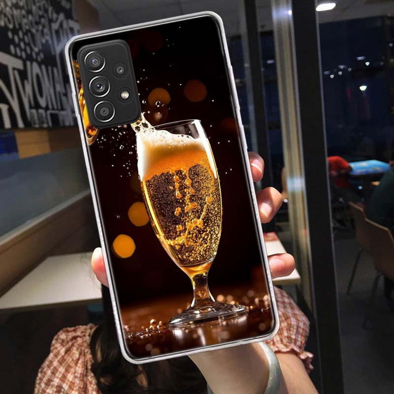 A Fresh Cold Beer Phone Case For Samsung A15 A25 A35 A55 Galaxy A12 A22 A32 A52S A72 A05S A02S A42 J6 J4 A6 A7 A8 A90 A80 J8 A9