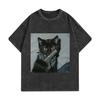 Gewaschenes Sommer Hilfs Baumwoll T-Shirt T-Shirt Vintage Mode Grafik T-Shirt Hohe Qualität Spaß Für Männer Und Frauen Terrier