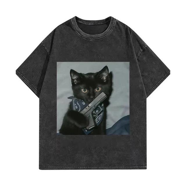 Gewaschenes Sommer Hilfs Baumwoll T-Shirt T-Shirt Vintage Mode Grafik T-Shirt Hohe Qualität Spaß Für Männer Und Frauen Terrier