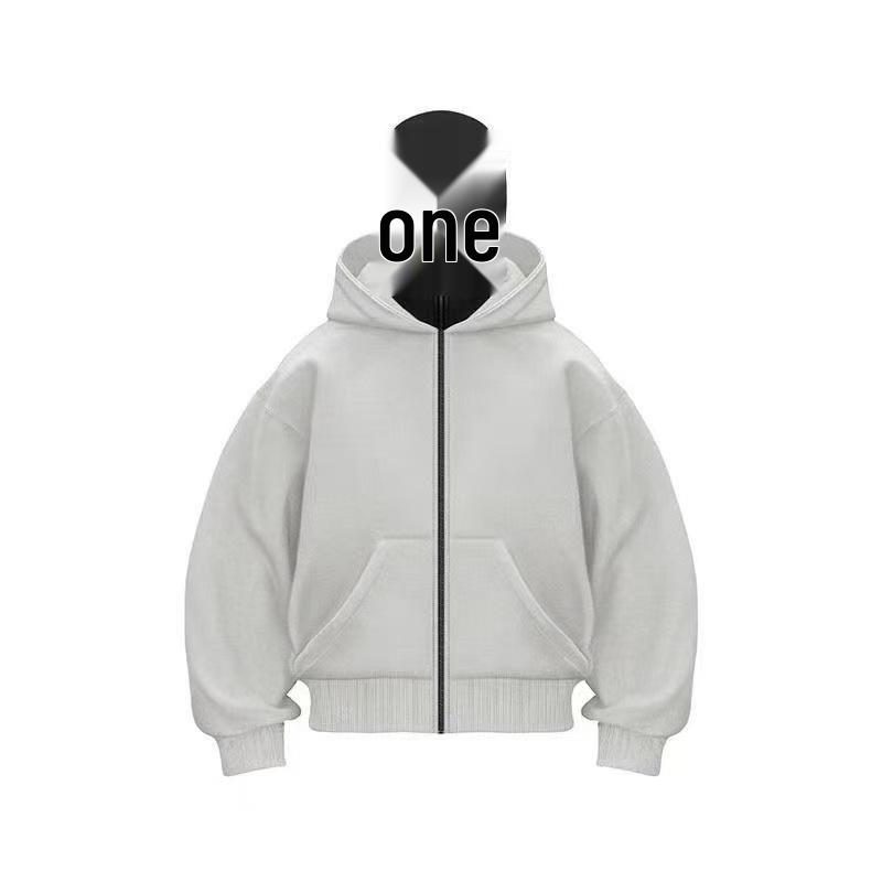 Unisex Double Hood Fleece Zipper Jacket for Spring, Autumn, and Winter