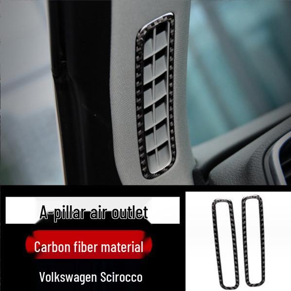 Carbon Fiber Air Vent Panel Sticker for 11-14 Volkswagen Scirocco