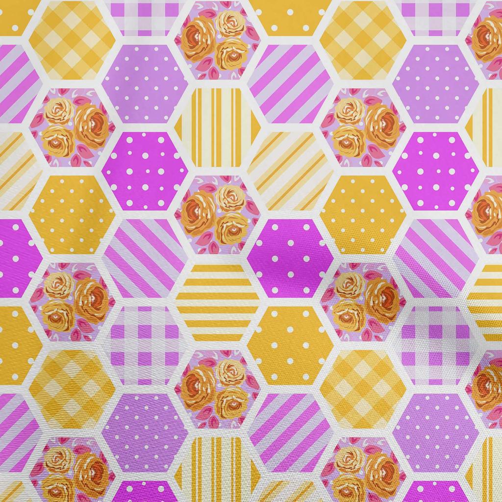 oneOone Cotton Flex Fuschia Pink Fabric Floral Sewing Fabric By The Yard Printed Diy Clothing Sewing Supplies 40 Inch