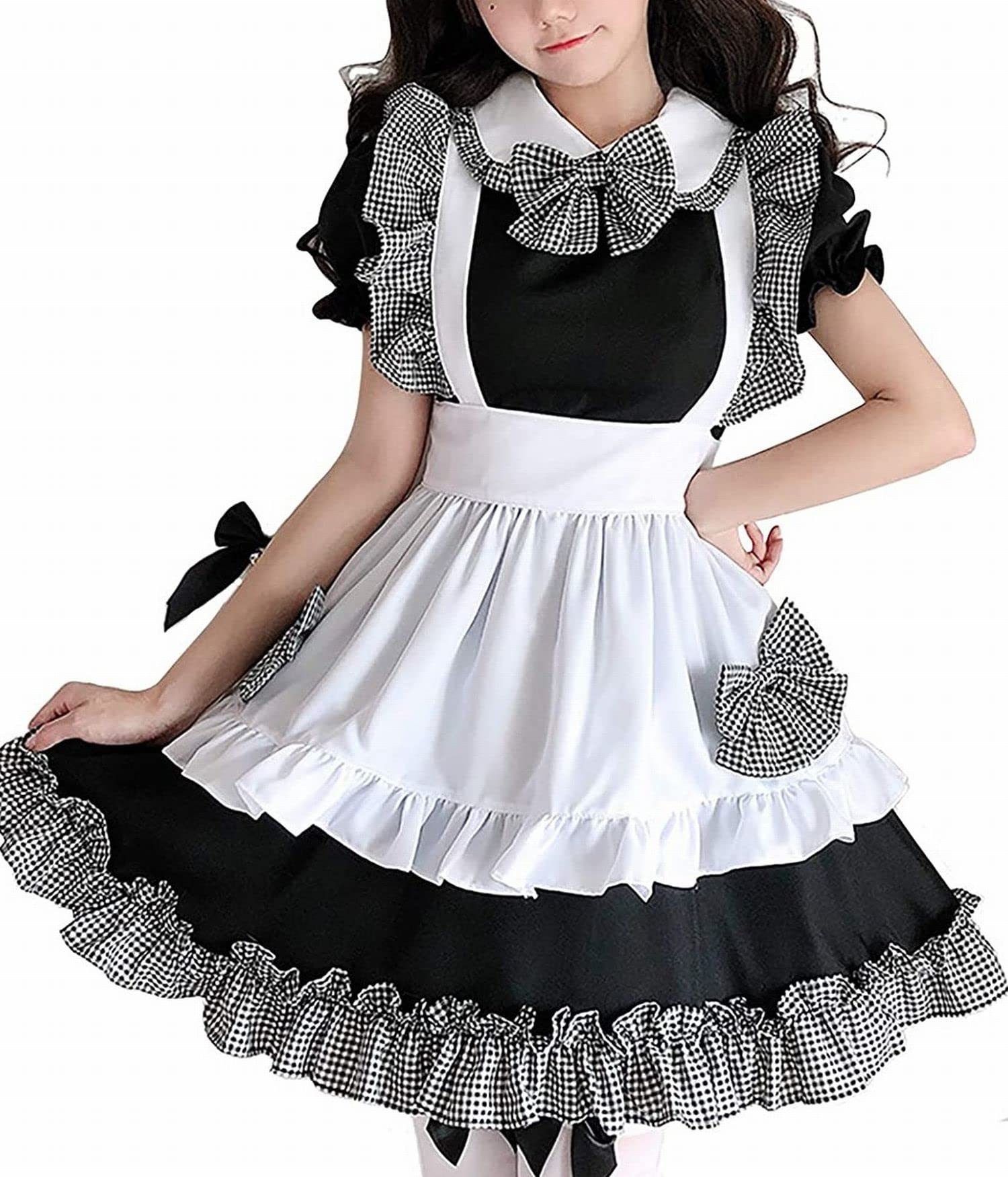 

Косплей горничной Пушистое и мечтательное ощущение Горничная XL Платье Лолиты Готической Лолиты с и Сексуальный [MIRIPARIS] Наряд, [Послушная Момоко] [Клетка Гингем] Фартук,